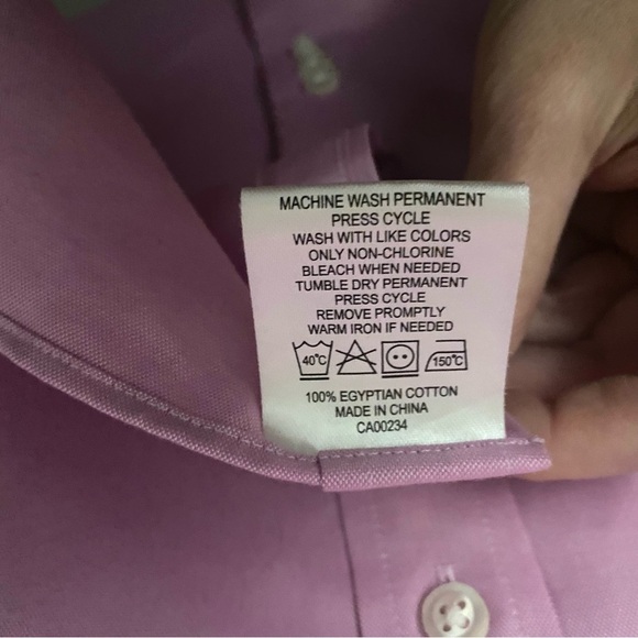 Hudson Room 100% Egyptian Cotton Men’s Petal Pink Button‎ Down Shirt Slim Sz 36 - Picture 4 of 9